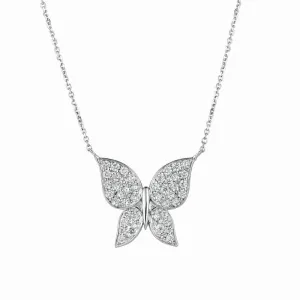 DIAMOND BUTTERFLY NECKLACE 14K GOLD (1.08 CTW)