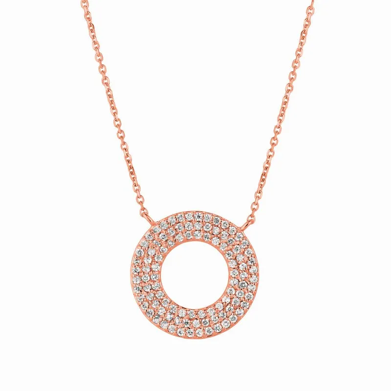 DIAMOND CIRCLE NECKLACE 14K GOLD (0.8 CTW)