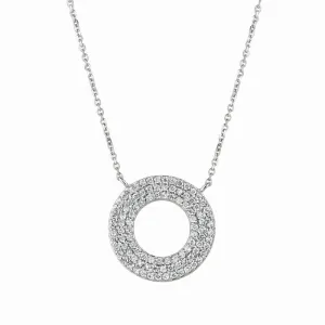 DIAMOND CIRCLE NECKLACE 14K GOLD (0.8 CTW)