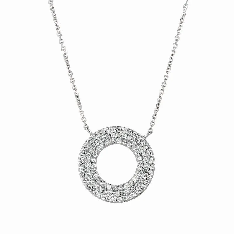 DIAMOND CIRCLE NECKLACE 14K GOLD (0.8 CTW)