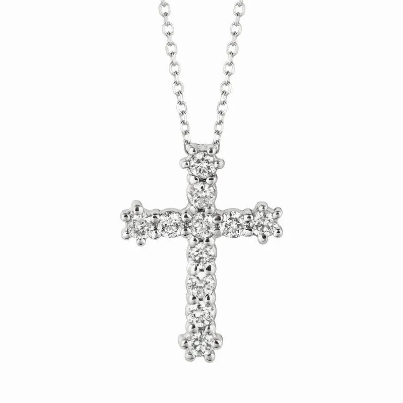 DIAMOND CROSS NECKLACE 14K GOLD (0.54 CTW) 2