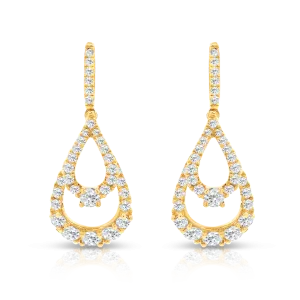 Diamond Double Pear Earrings