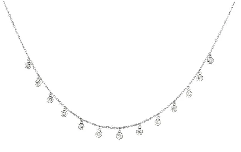 DIAMOND DROP NECKLACE 14K GOLD (2 CTW)