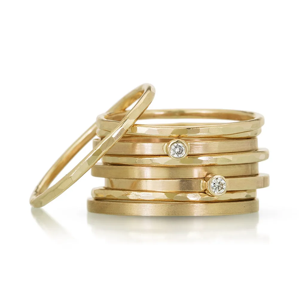 Diamond Flat Stacking Ring