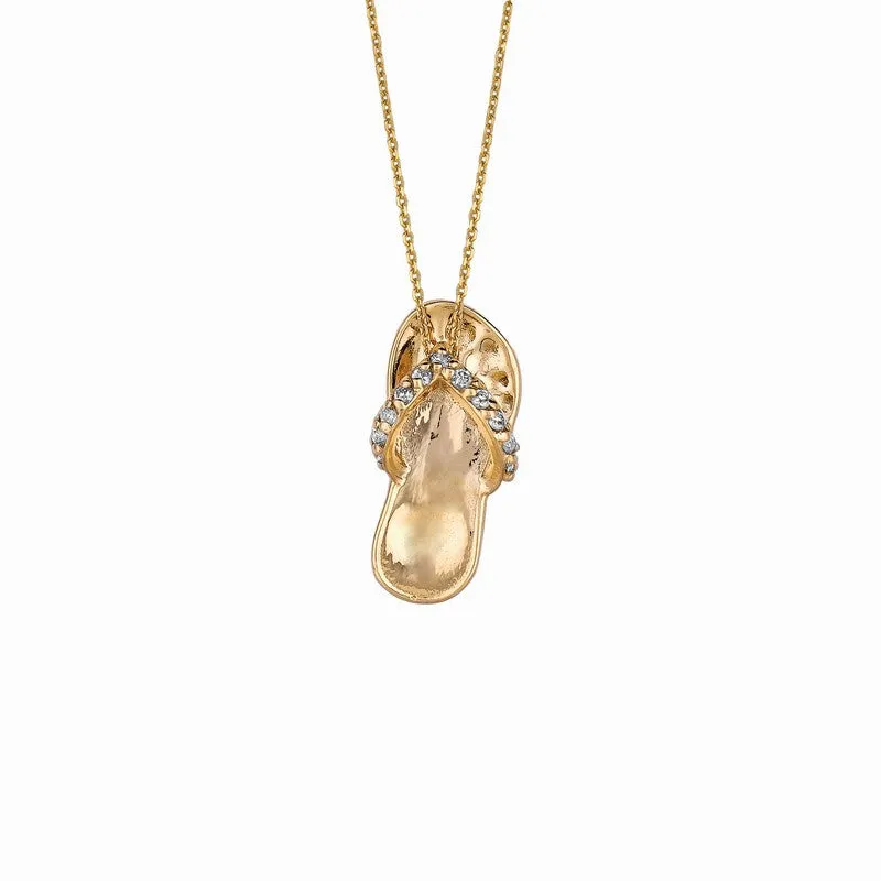 DIAMOND FLIP FLOP NECKLACE 14K GOLD (0.11 CTW)