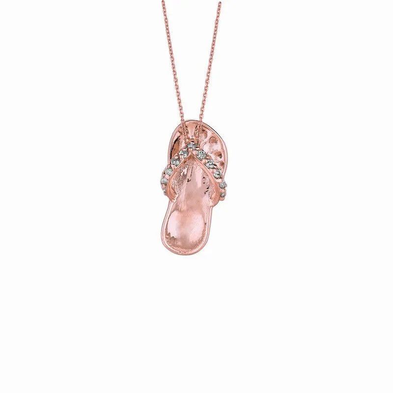 DIAMOND FLIP FLOP NECKLACE 14K GOLD (0.11 CTW)