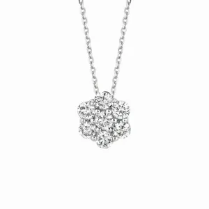 DIAMOND FLOWER NECKLACE 14K GOLD (1.75 CTW)