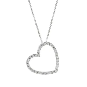 DIAMOND HEART PENDANT NECKLACE GOLD 14K GOLD (0.4 CTW)