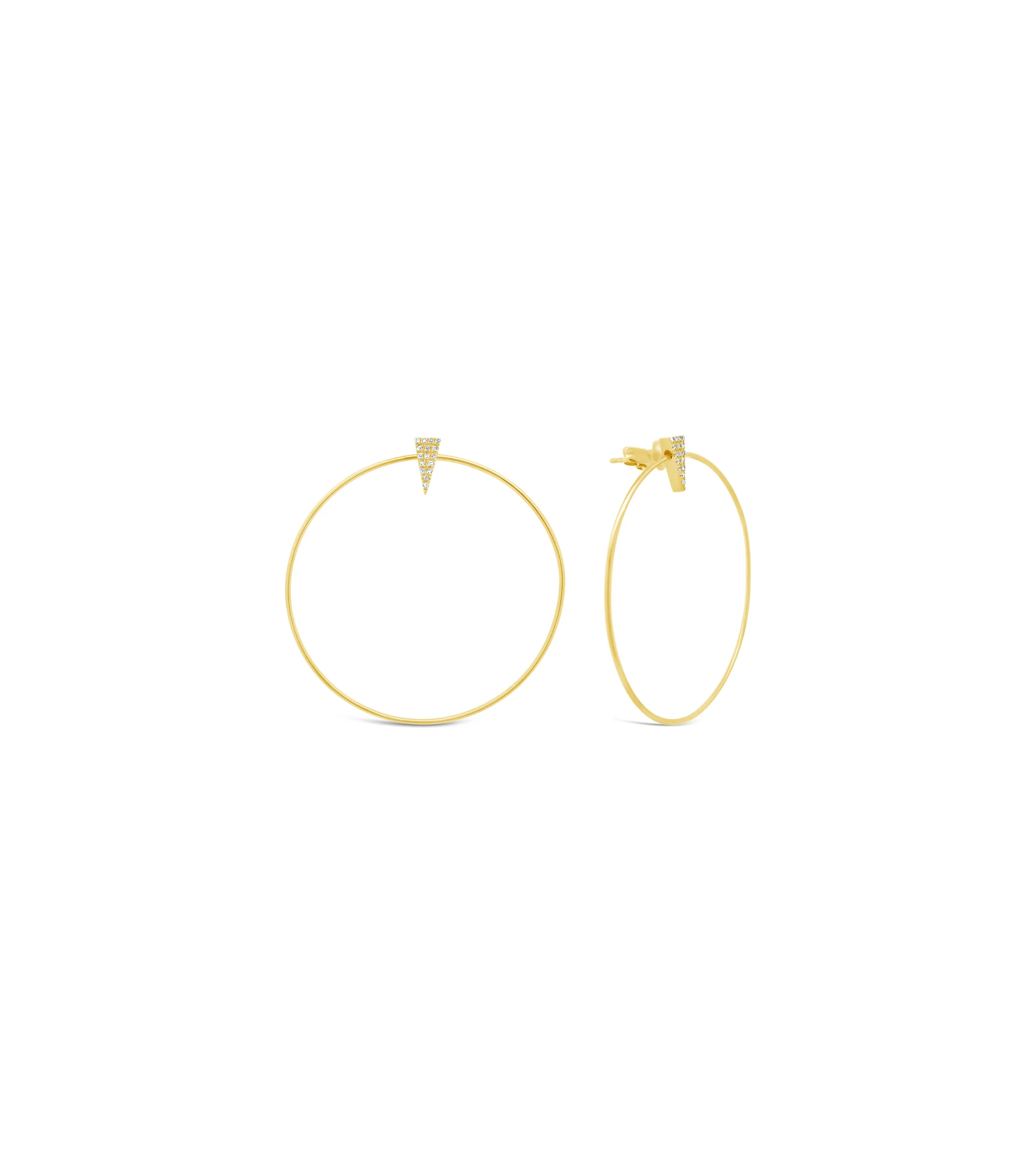 Diamond Hoop Stud Earrings