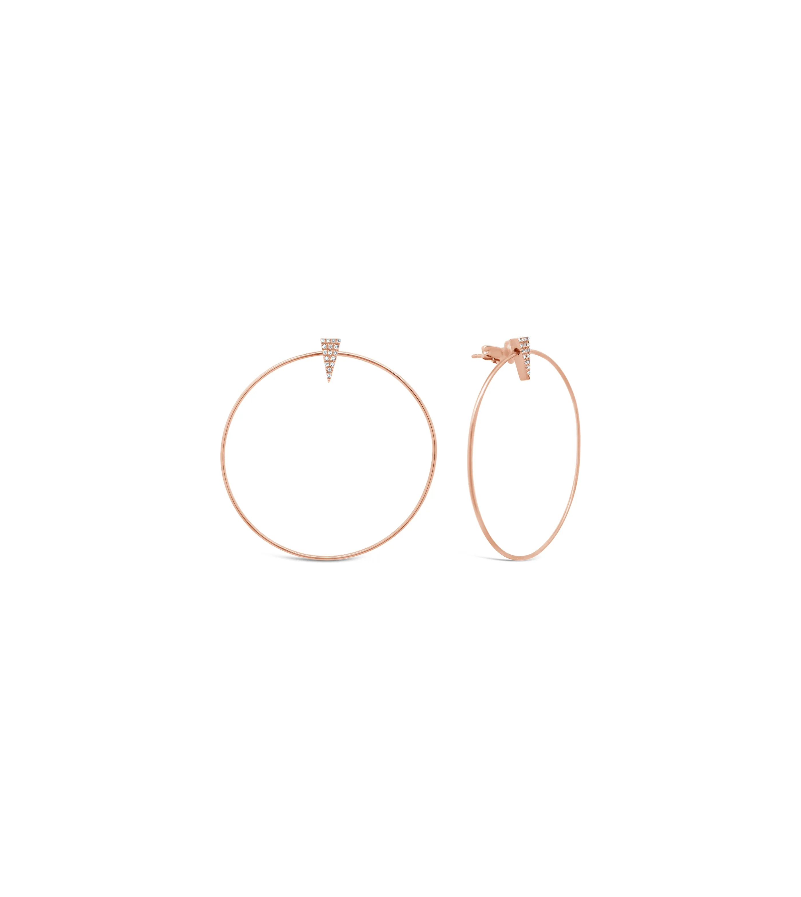 Diamond Hoop Stud Earrings