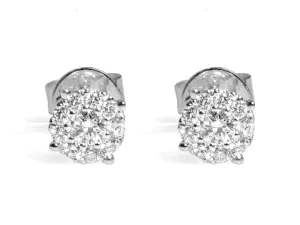 Diamond Invisible Set Stud Earrings