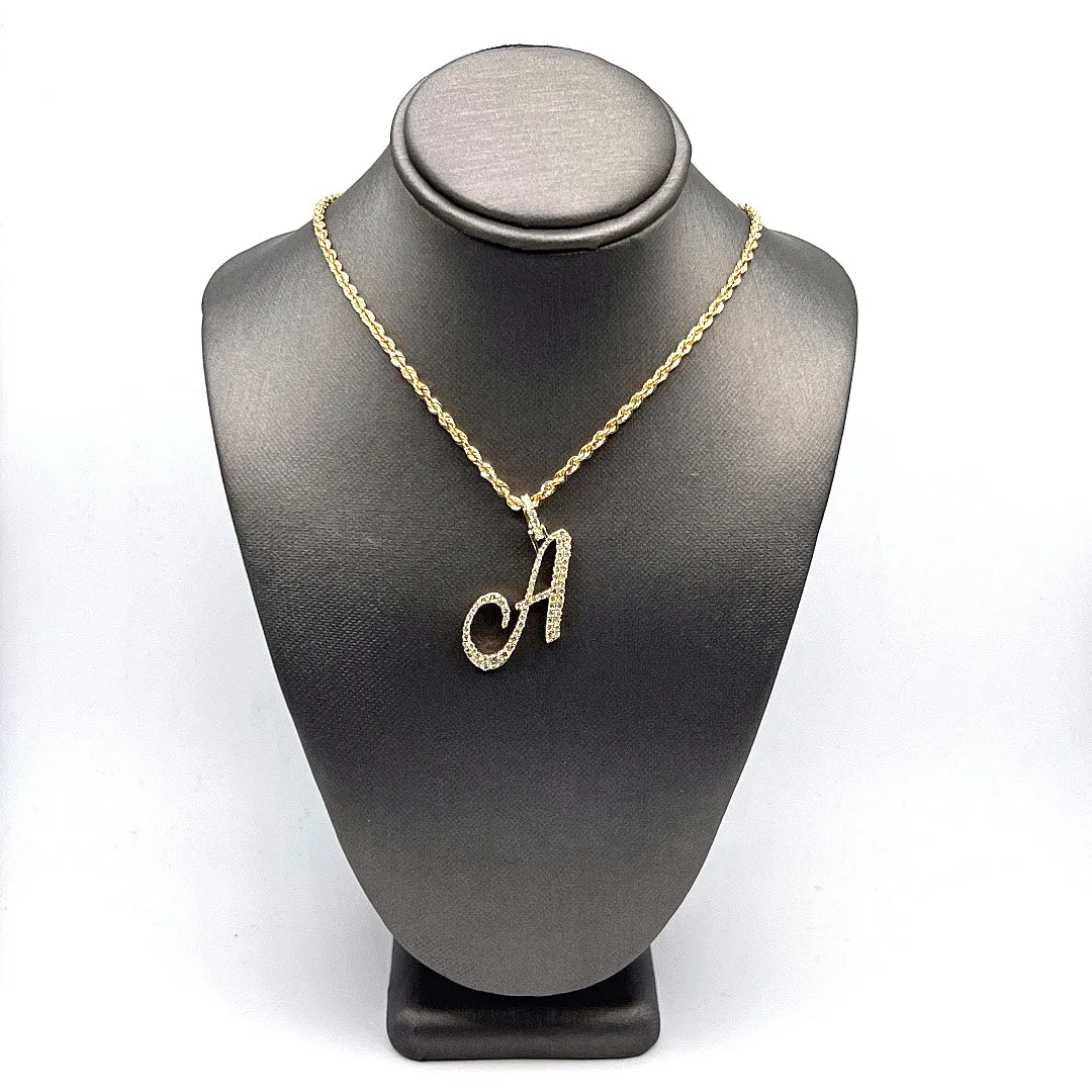 Diamond Letter Pendants