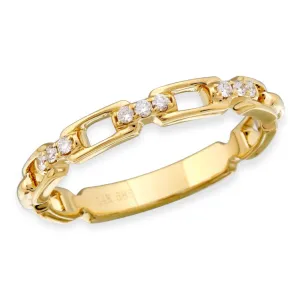 Diamond Link Stacking Ring