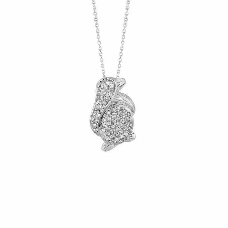 DIAMOND PENGUIN NECKLACE 14K GOLD (0.61 CTW)
