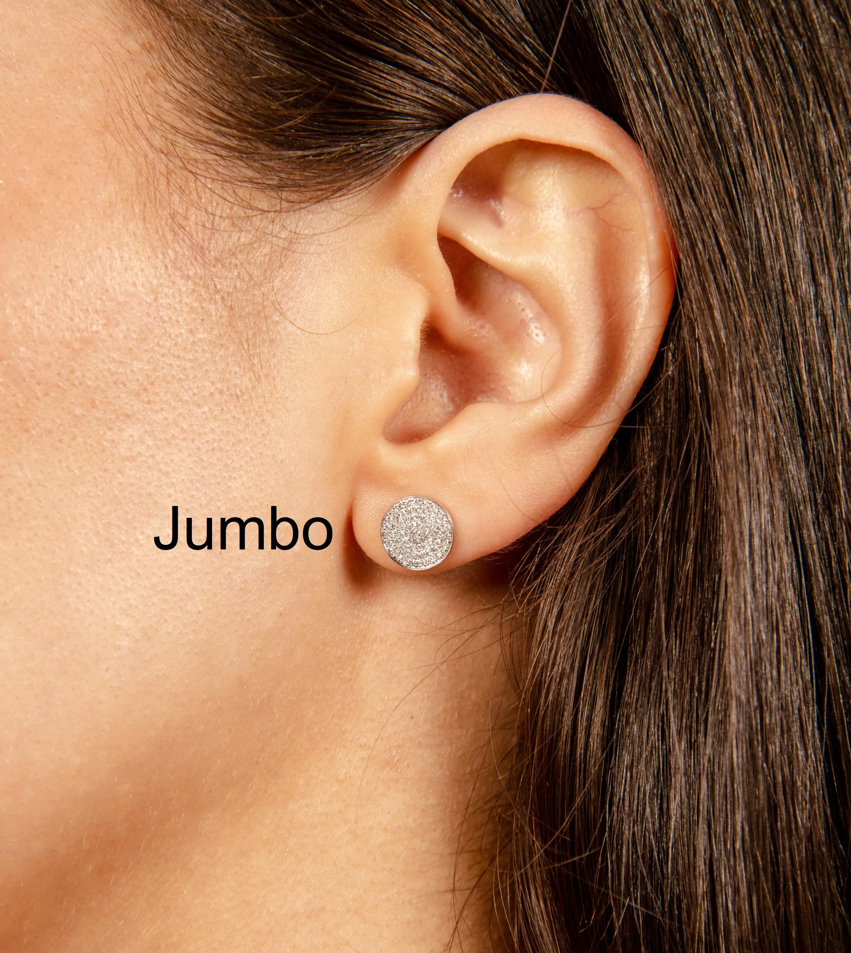 Diamond Round Stud Earring