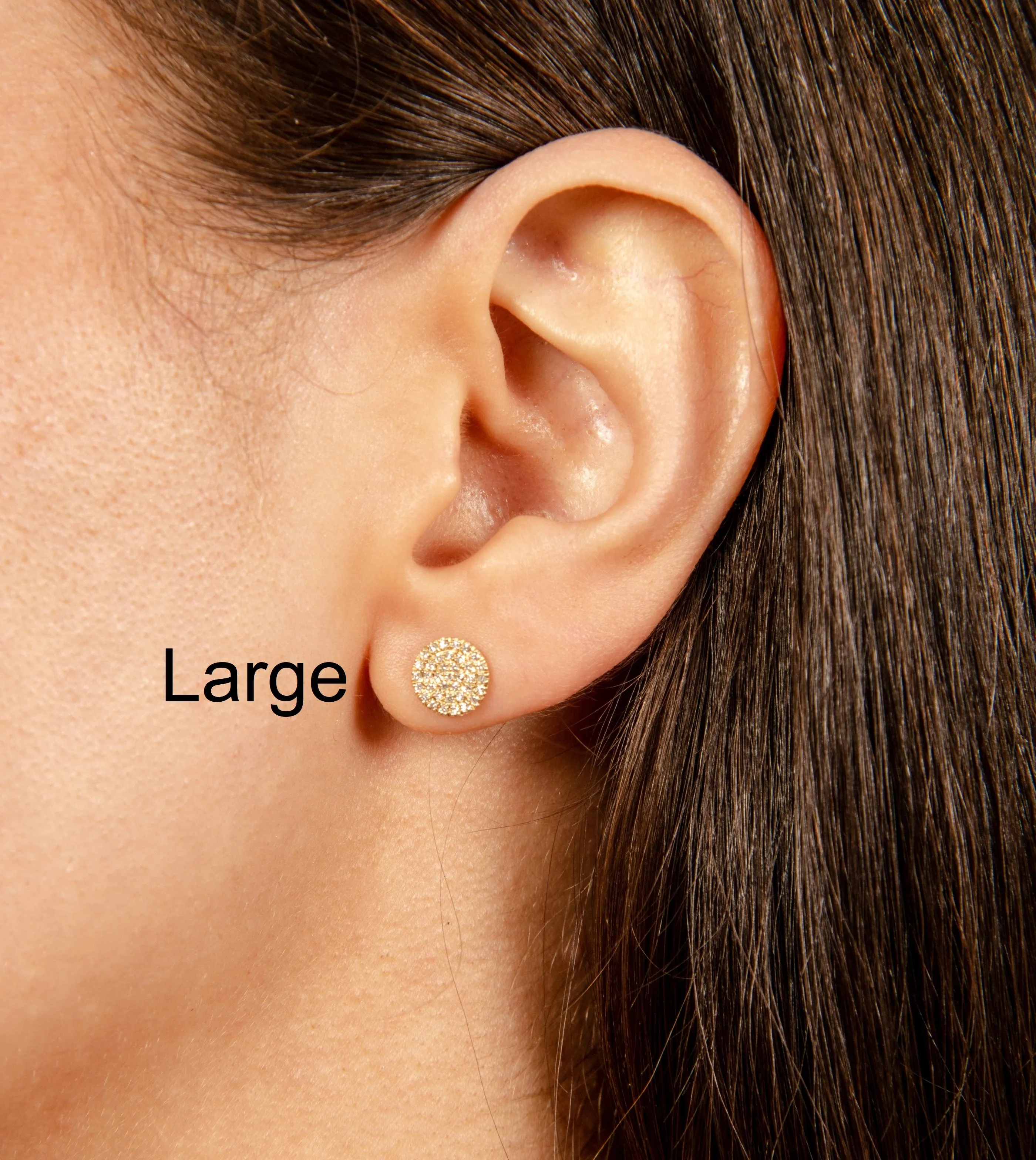 Diamond Round Stud Earring