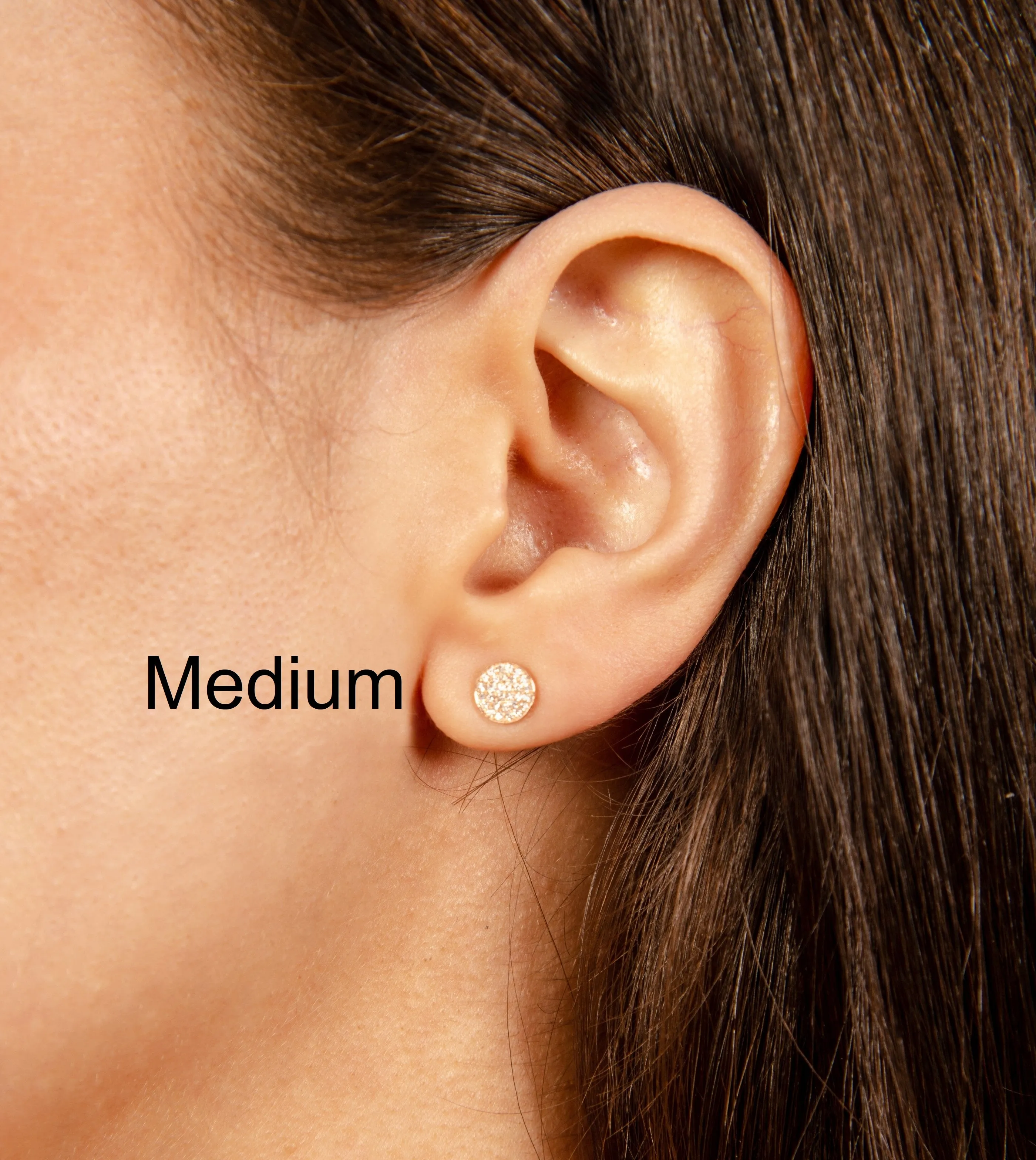 Diamond Round Stud Earring