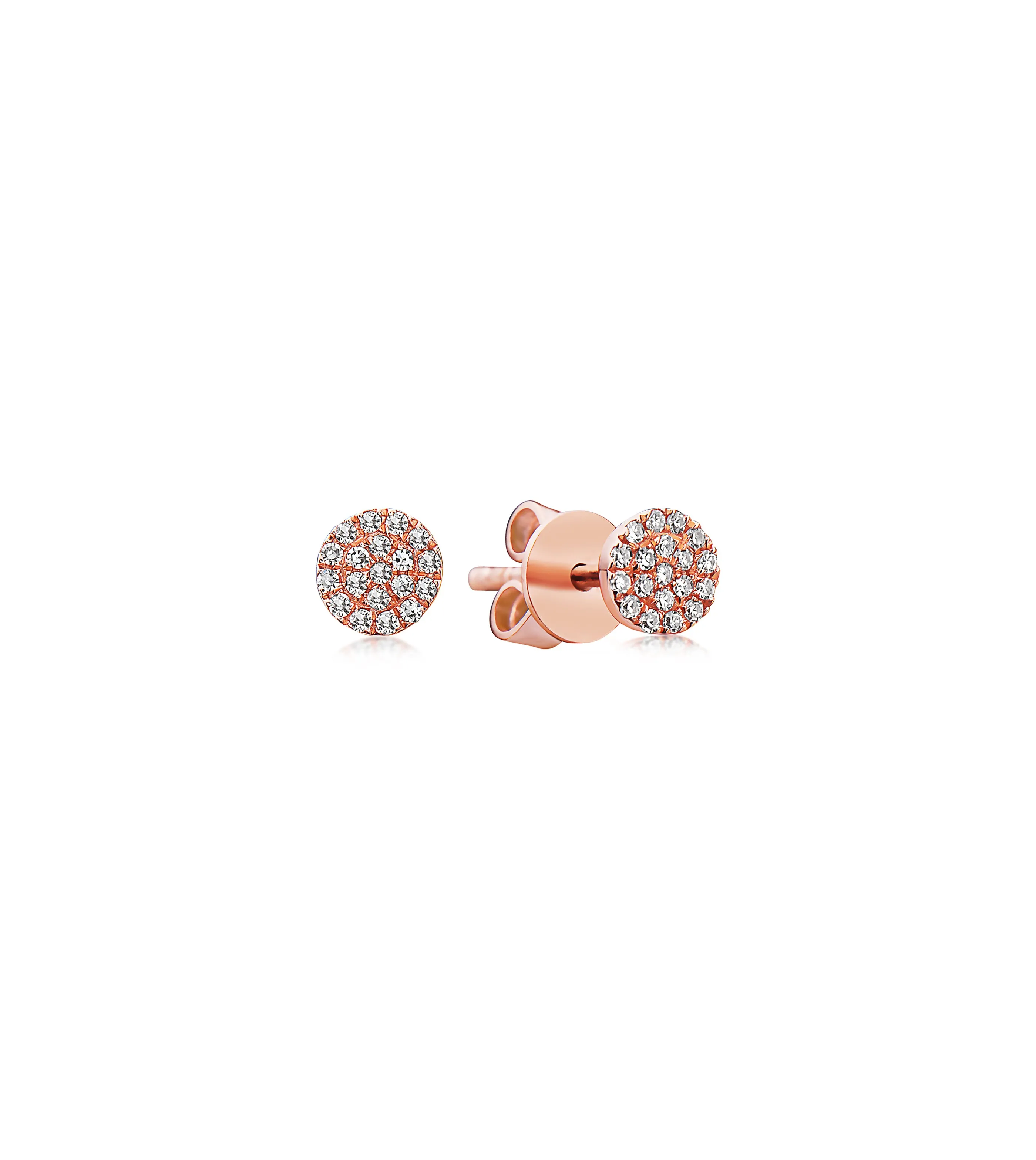 Diamond Round Stud Earring