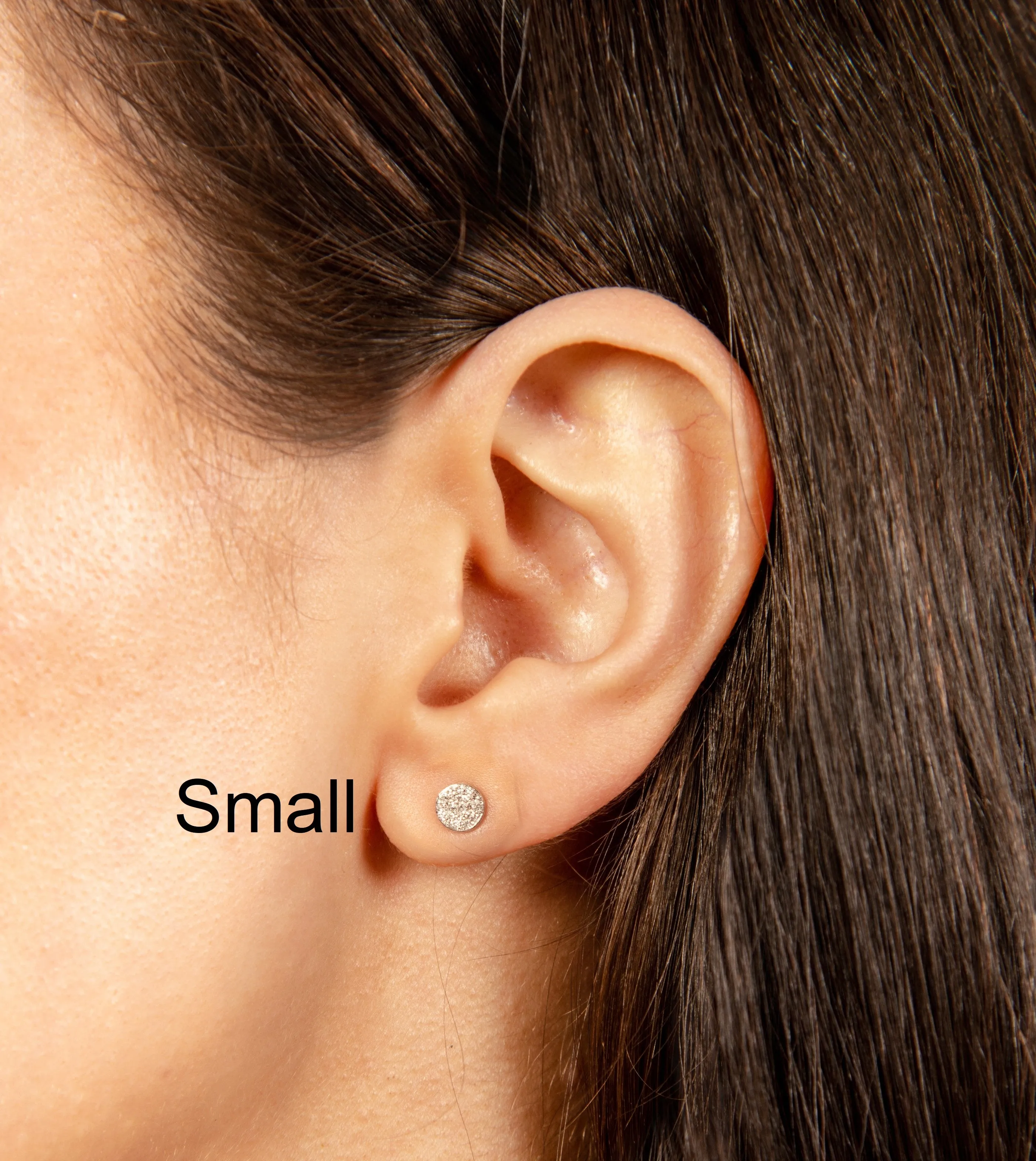Diamond Round Stud Earring