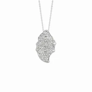 DIAMOND SHELL NECKLACE 14K GOLD (0.92 CTW)