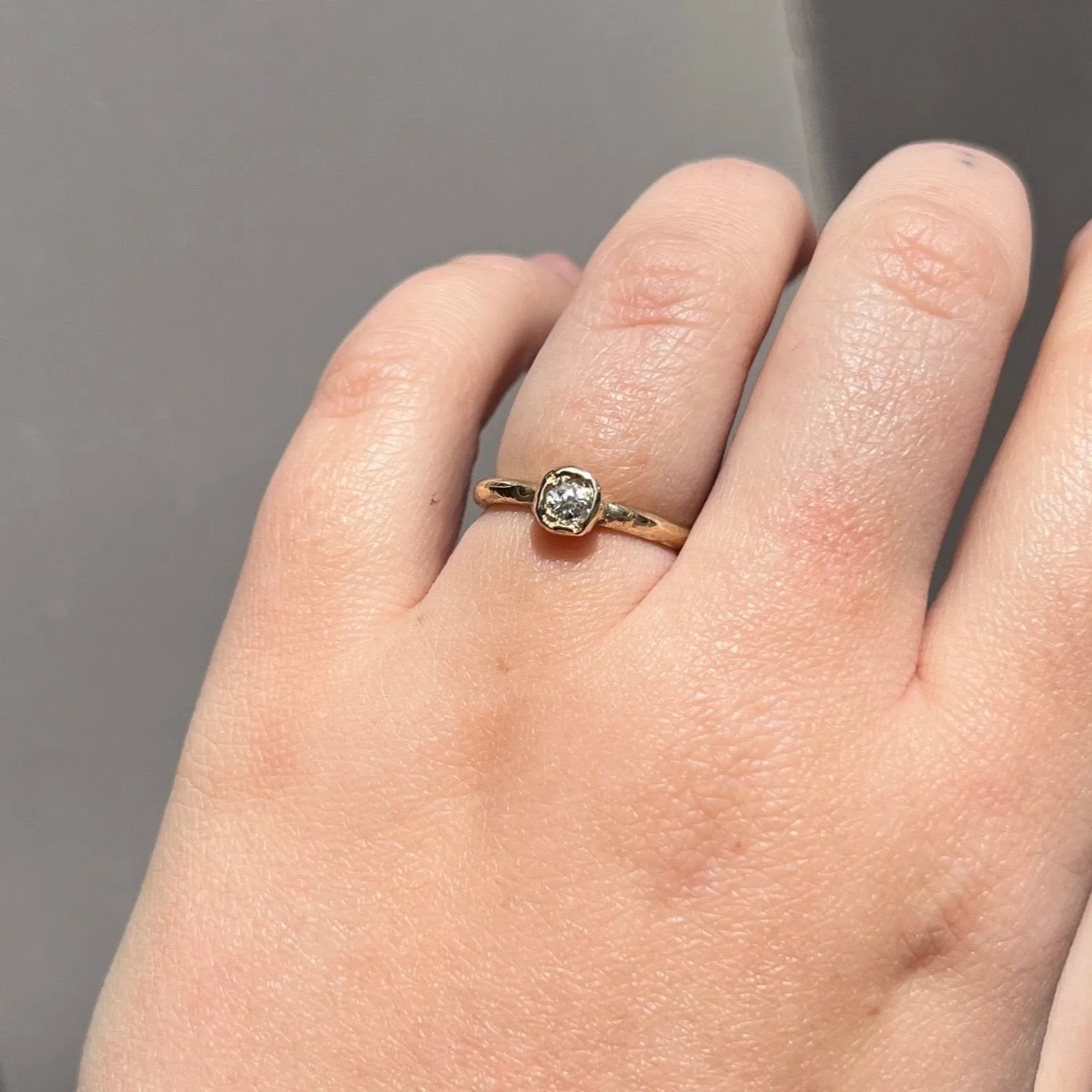 Diamond Solitaire Ring, 0.35 ct Old Cut