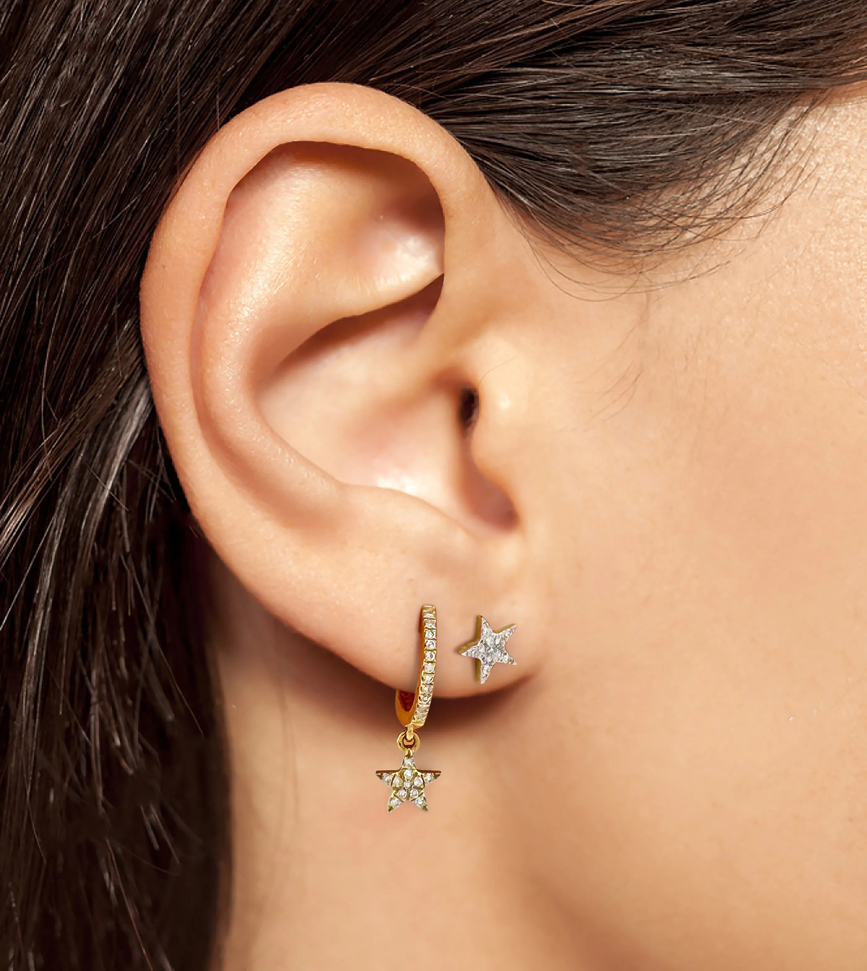 Diamond Star Stud Earring