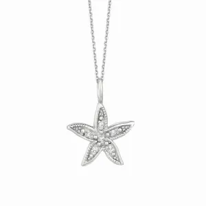DIAMOND STARFISH NECKLACE 14K GOLD (0.04 CTW)