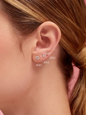Diamond Stud Earrings 14K