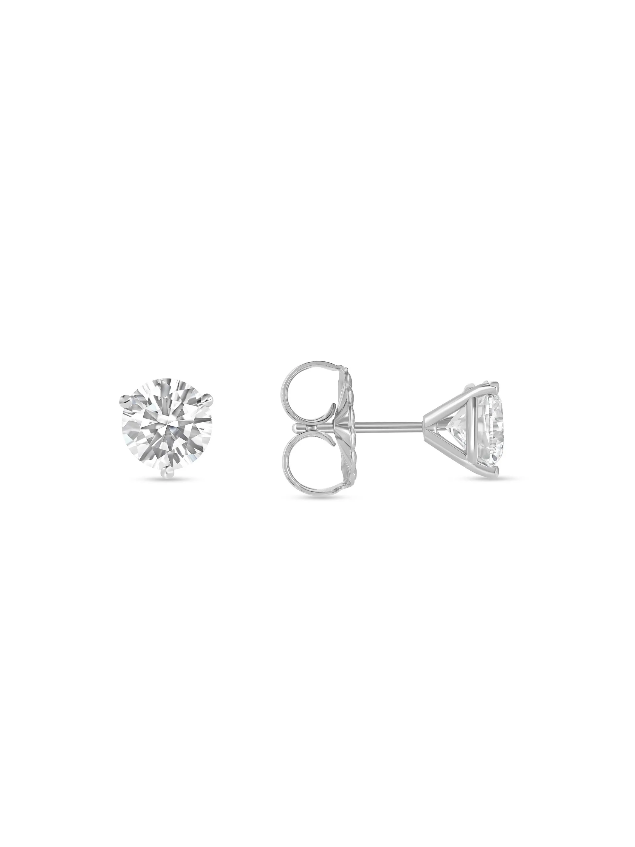 Diamond Stud Earrings 14K