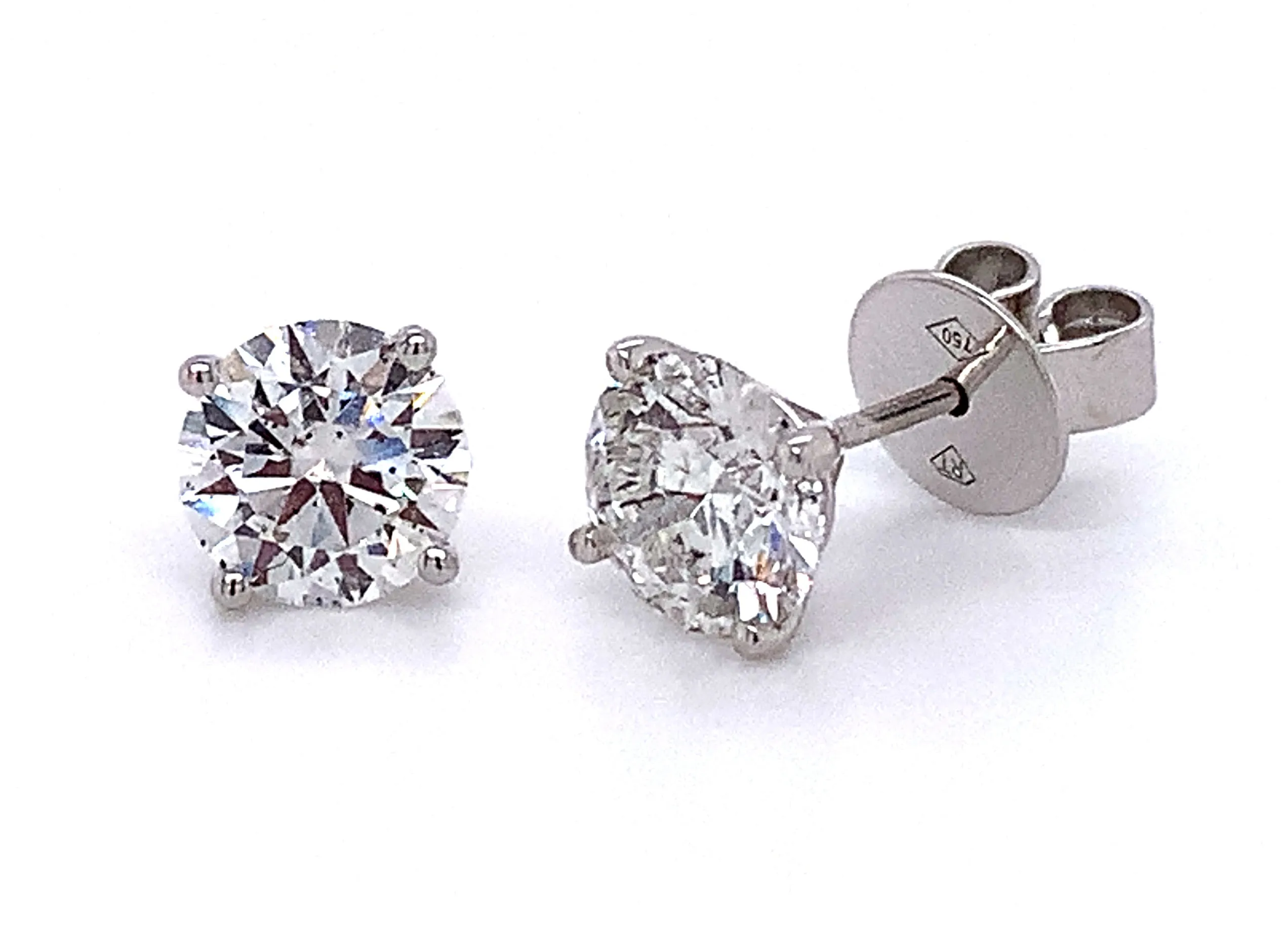 Diamond Stud Earrings 2.04tcw GIA Certified