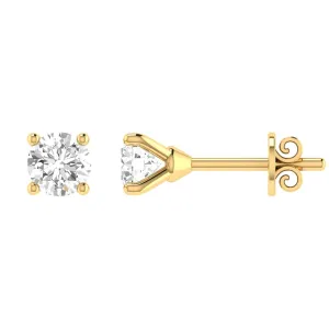 Diamond Stud Earrings with 0.06ct Diamonds in 9K Yellow Gold - 9YCE06