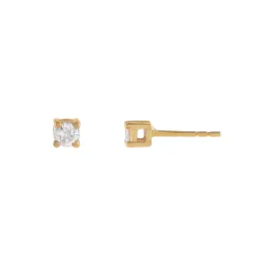 Diamond Tiny Stud Earring 14K