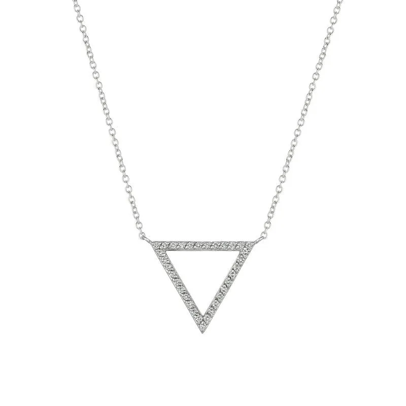 DIAMOND TRIANGLE NECKLACE 14K GOLD (0.25 CTW)