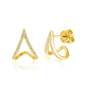 Diamond V Studs