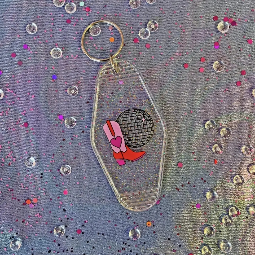 Disco Cowgirl Keychain