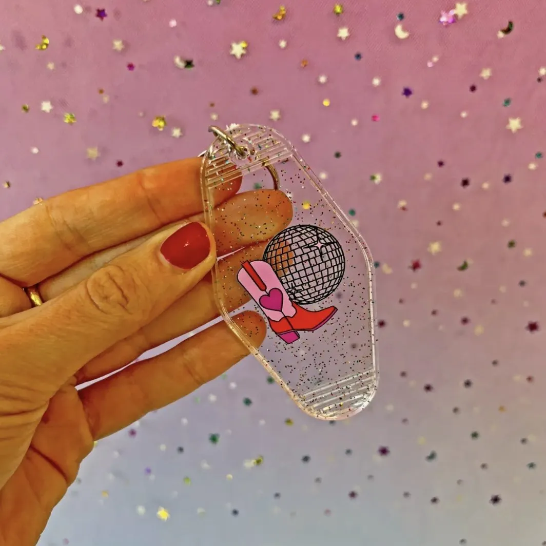 Disco Cowgirl Keychain
