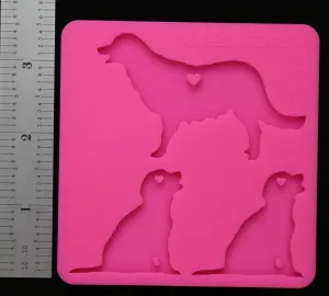 Dog Family 3 (Retrievers) Key Chain Mold