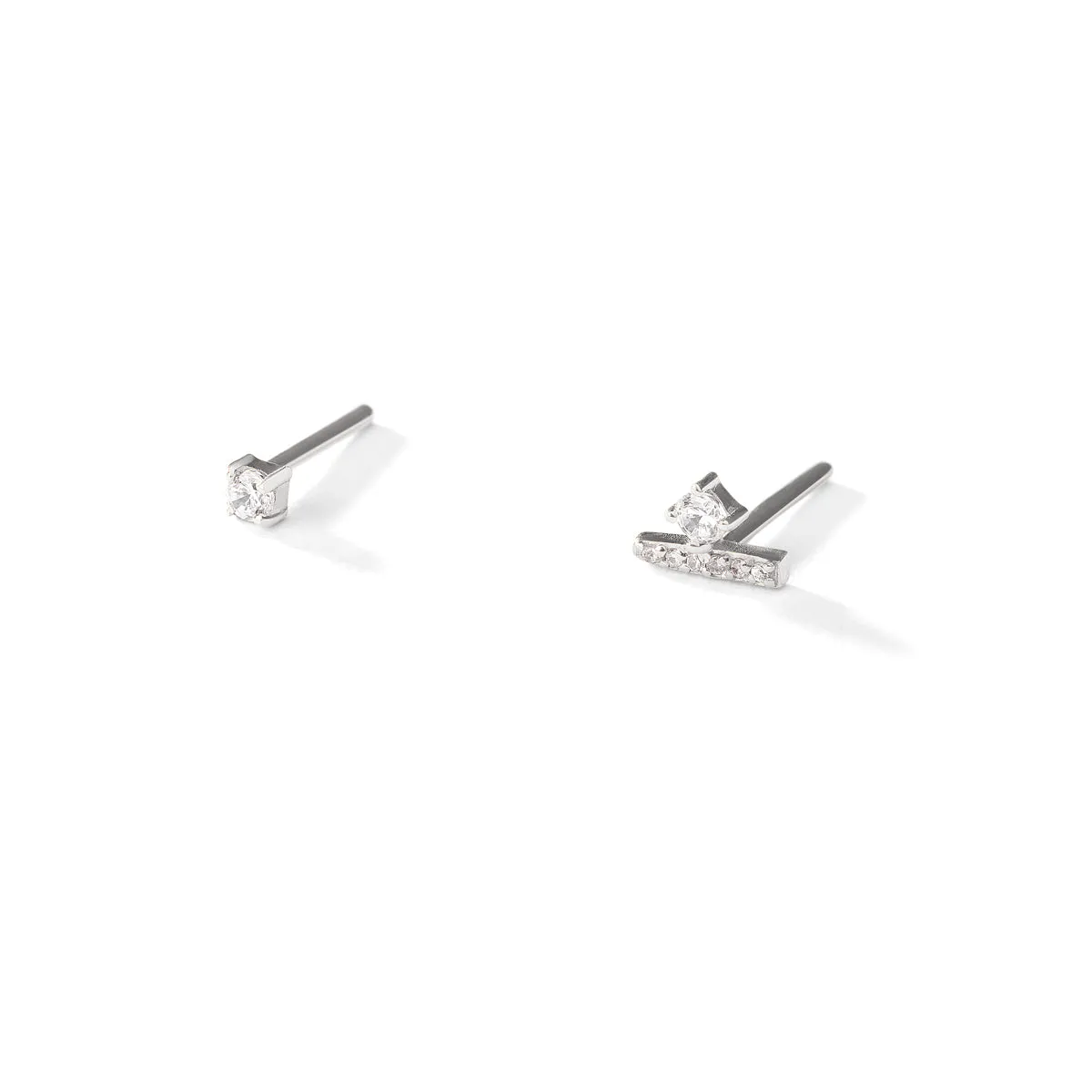 Dot And Line Stud Earring