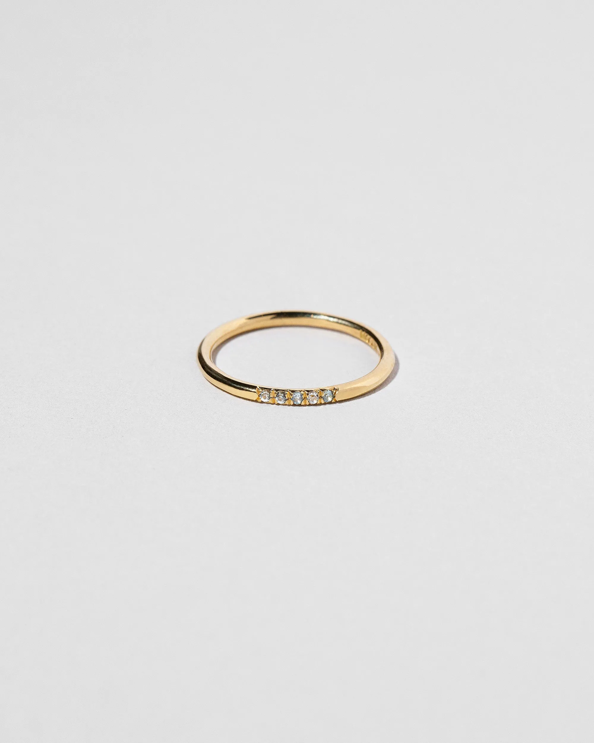 Dot Band in Five Stone 18k Yellow Gold With Montana Sapphires - sz8 x Vault