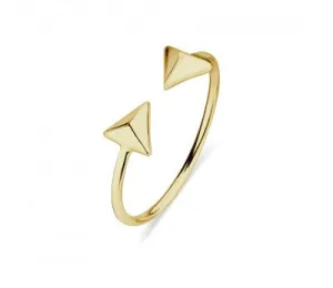 Double arrow open ring gold