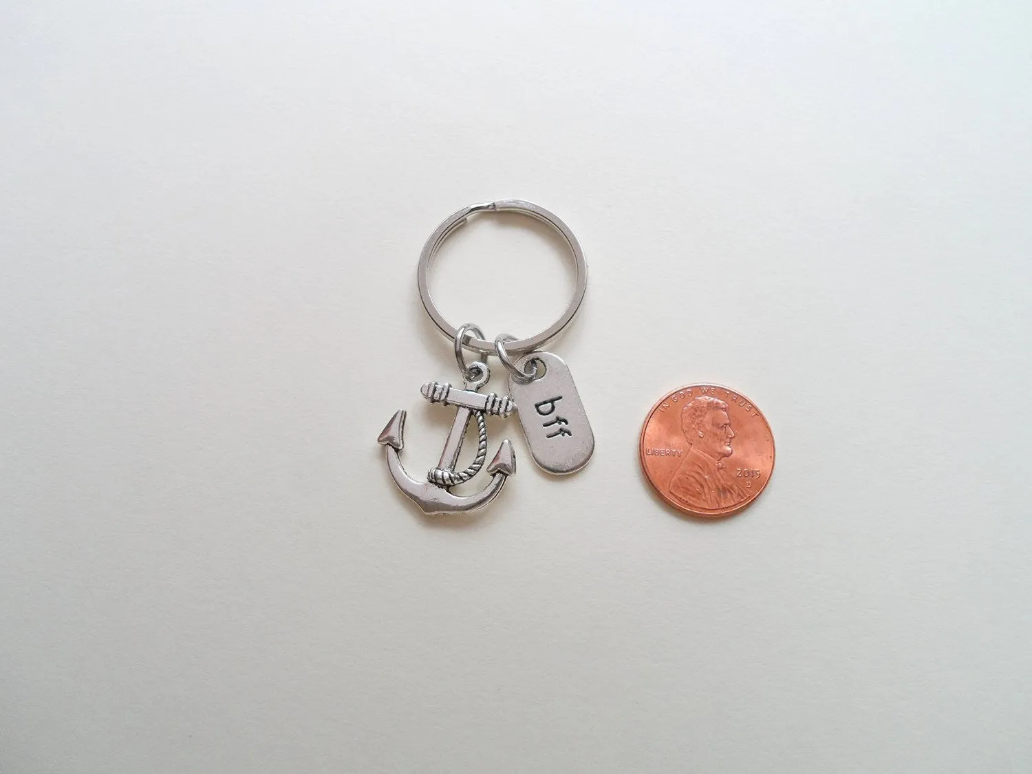 Double BFF Anchor Keychains - You're the Anchor in My Life; Best Friends Keychains