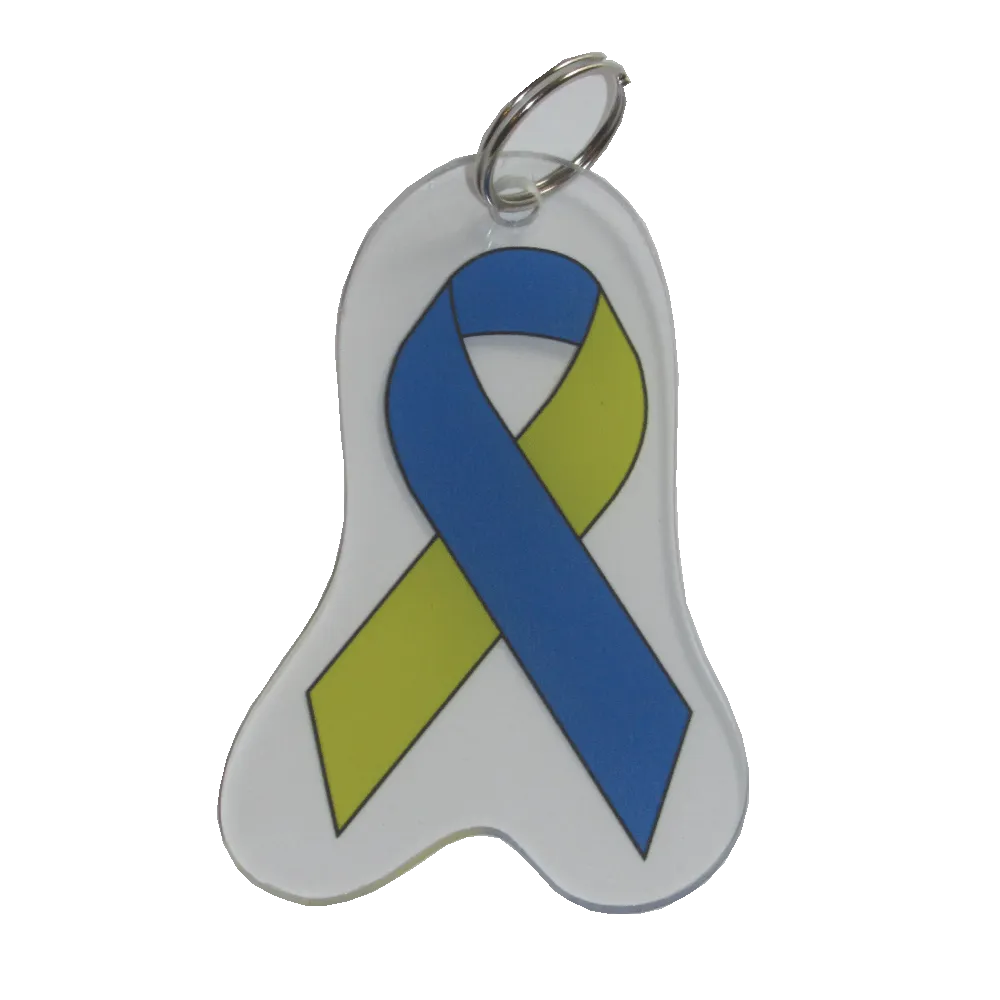 Down Syndrome Awareness Ribbon Keychain