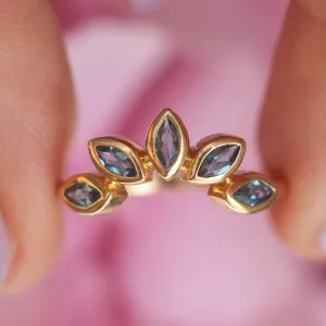 Eliza Stackable Marquise London Blue Topaz Ring