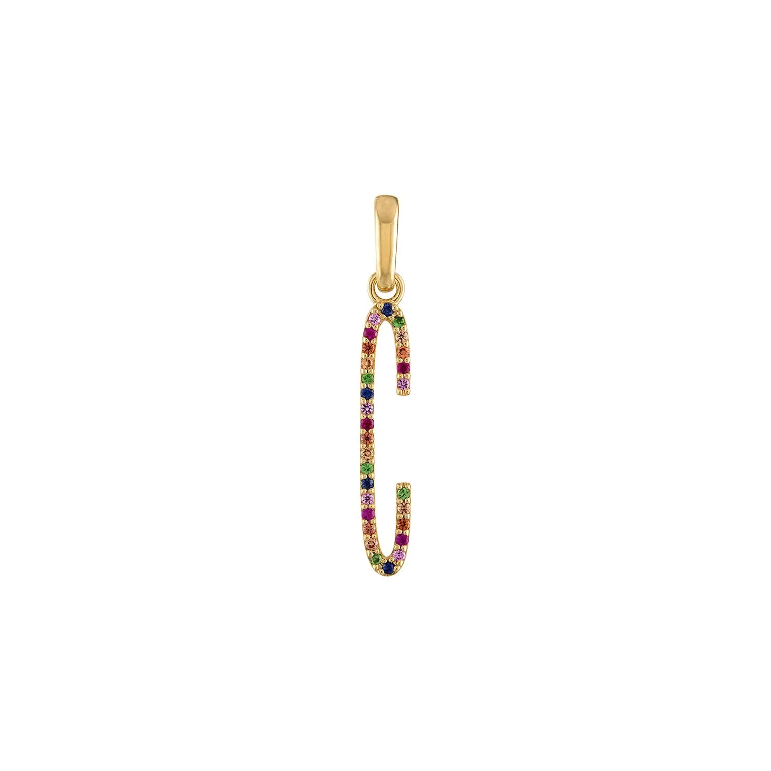 Elongated Ombre Initial Pendants