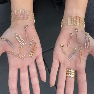 Elongated Ombre Initial Pendants