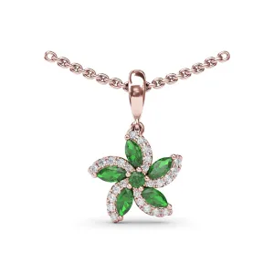 Emerald and Diamond Catalina Pendant