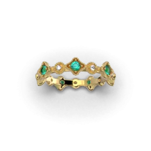 Emerald and Diamond Eternity Ring