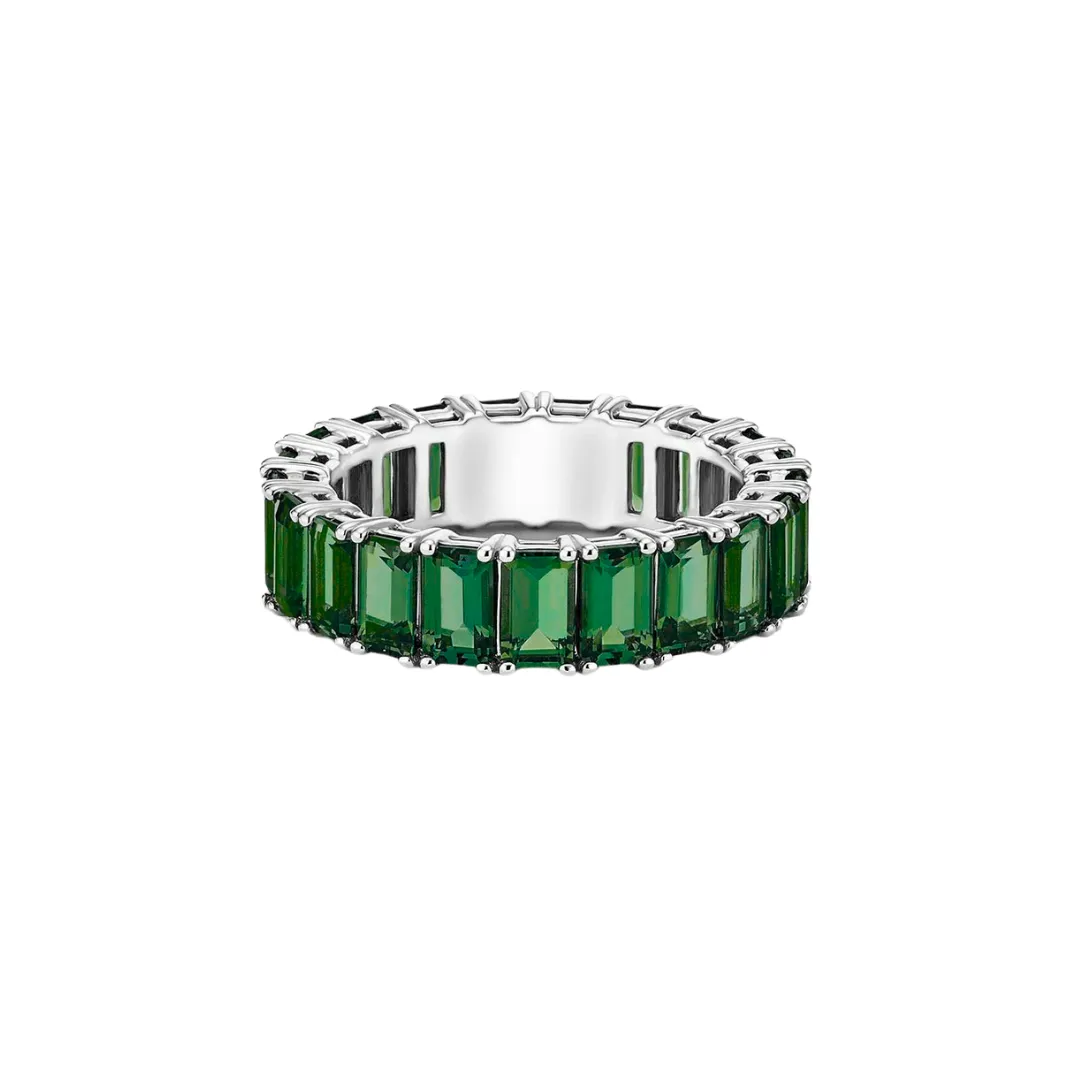 Emerald Cut Gemstone Eternity Band