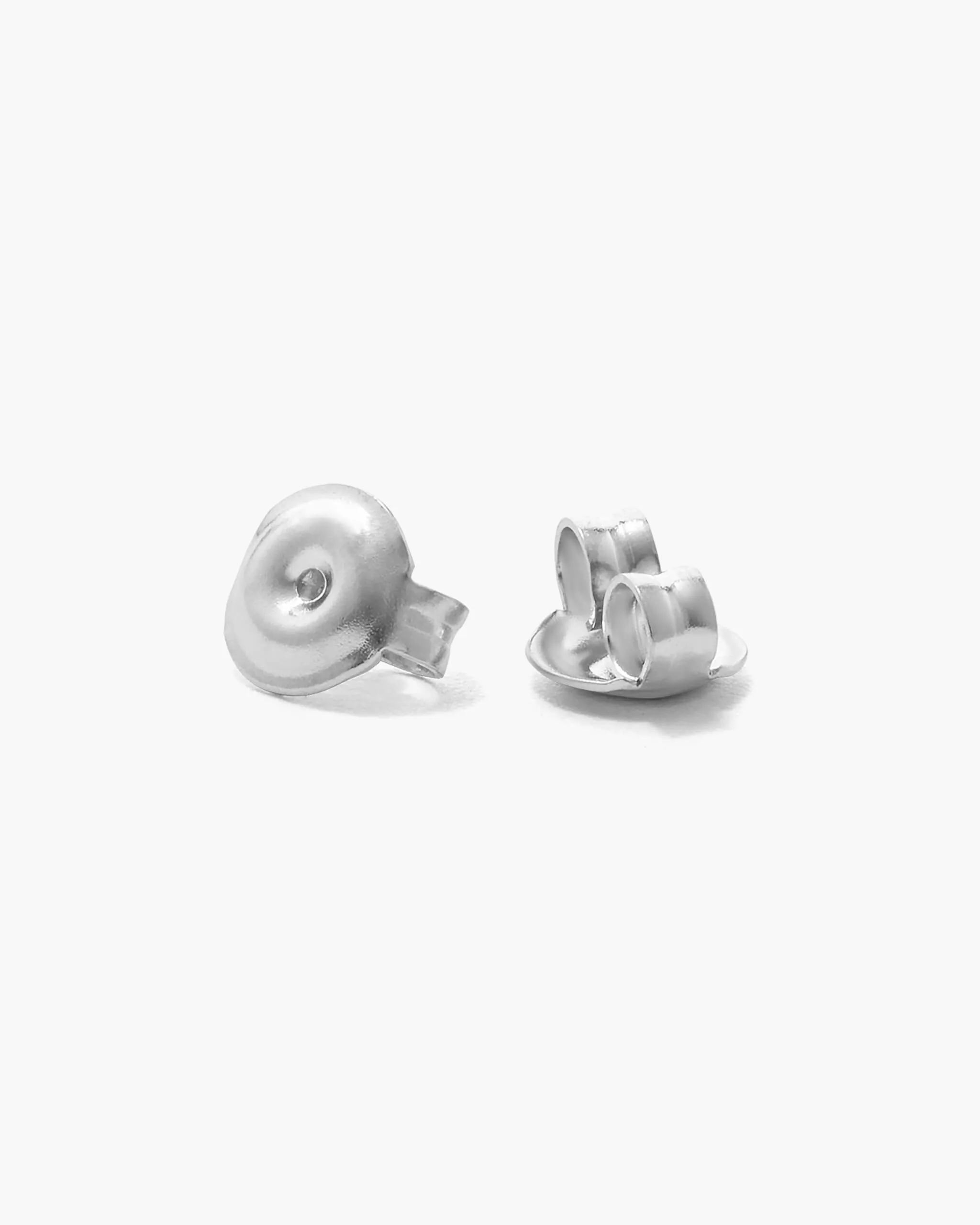 Emerald Cut Stud Earrings - Silver