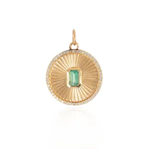 Emerald Disk Charm